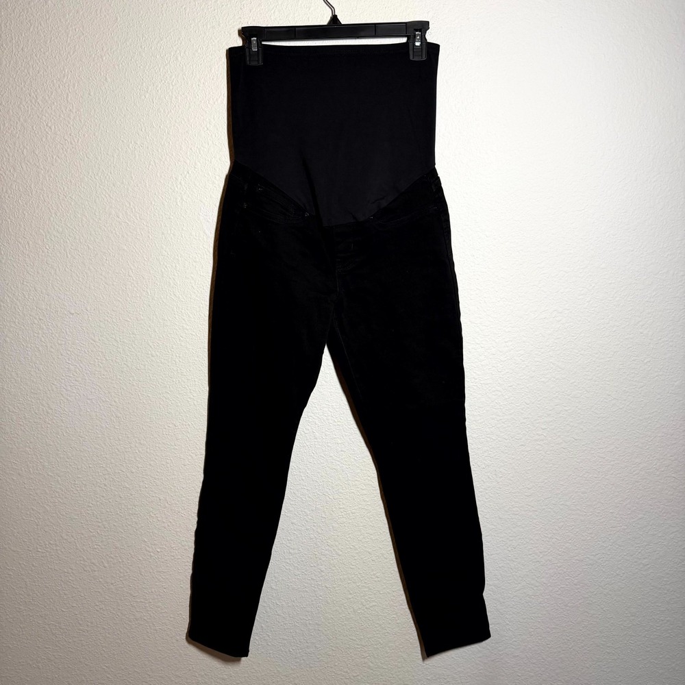 Levi's Skinny Maternity Jeans Womens 29 Black Velvet Belly Elastic Support Panel